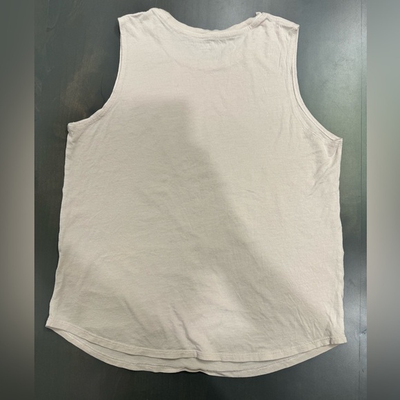 EUC Spiritual Gangster Tan Cream Coachella Rocker Muscle Tank Size Large - Picture 3 of 3